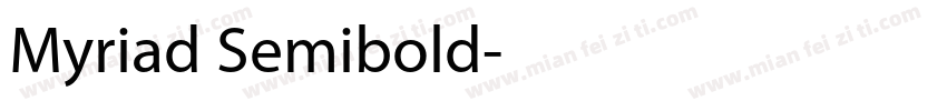 Myriad Semibold字体转换